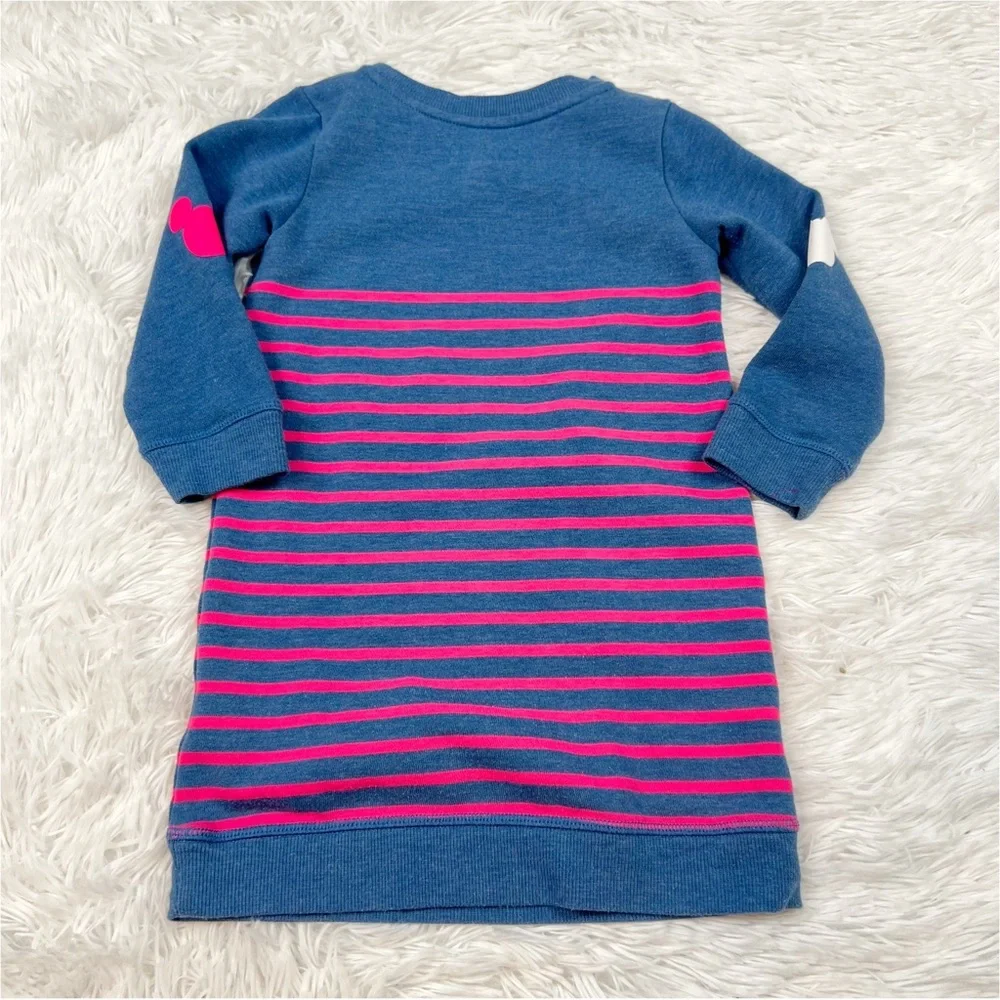 Gap toddler girl’s long sleeve striped Disney sweatshirt dress‎